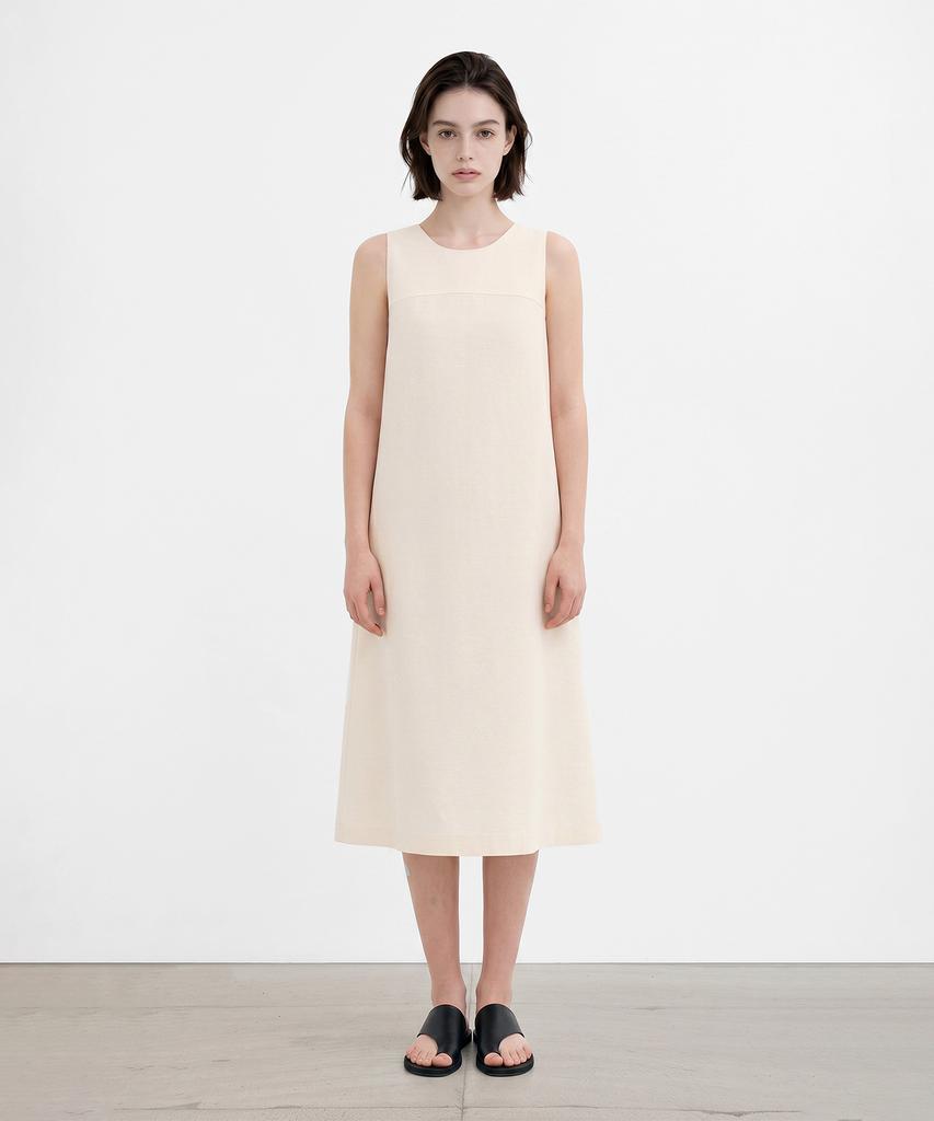 Lugkaeseuteu Irene Cotton Sleeveless Dress_Cream