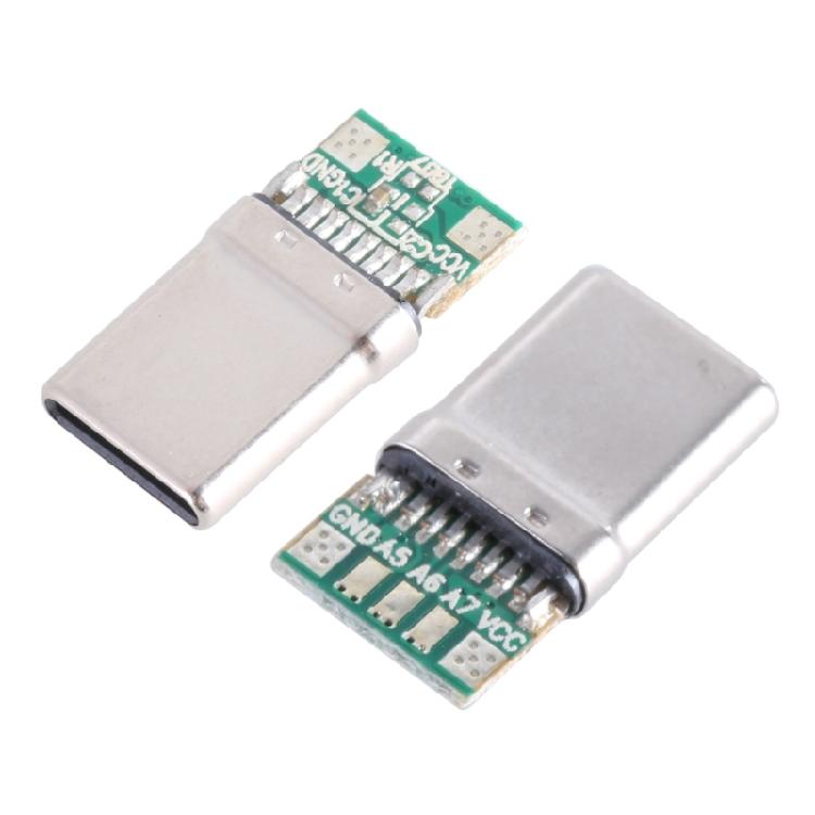 Zásuvka USB 2.0 Konektor USB 4Pin/Type C 5Pin Pro montáž na desku plošných spojů Rovné vložení Konektor PCB Adaptér pro výměnu
