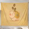 Golden Pig Piggy Bank Tapestry