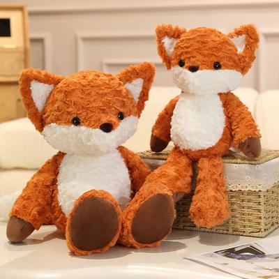70cm Cartoon Simulation Fox Plush Stuffed Toy Cute Creative Cloth Doll Children's Birthday Gift Kawaii Decorative Ornament
