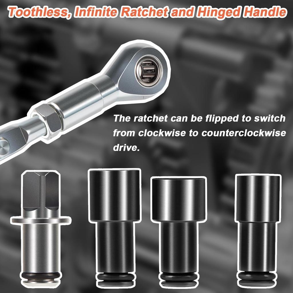 64180 Actuator Motor Wrench Tool Set use for Replace Fasteners on Small Electric HVAC Motors,with 5.5mm 7mm 8mm Socket and 1/4" Square Drive Adapter