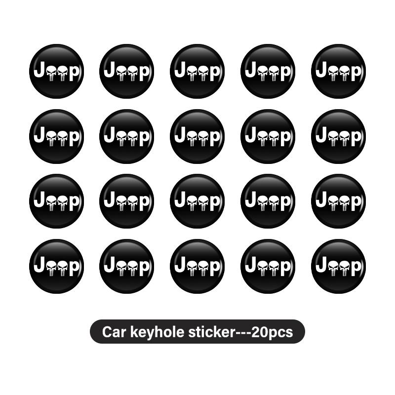 Car Logo Door Key Lock Hole Sticker Keyhole Cover Auto Accessories For Jeep Grand Cherokee Patriot Renegade Compass Wrangler