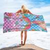 Mermaid Tail Microfiber Beach Towel Oversized Quick Dry Sand Free Bath Towels Large Lightweight Swimming Blanket Swimwear