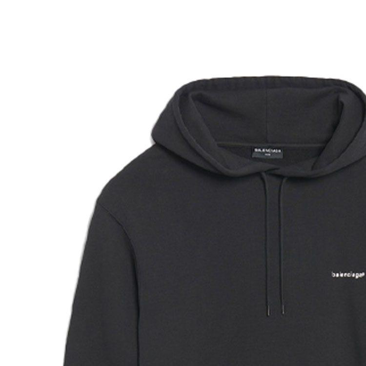 Balenciaga Small Contrast Logo Print Hoodie 556145TYK271000