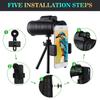 80x100 HD ZOOM Powerful Monocular Telescope Outdoor Portable Long Range Waterproof Camping Telescope with Aluminium Alloy Tripod
