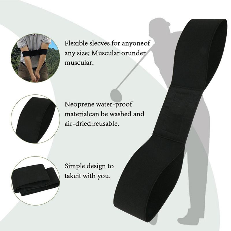 Golf Swing Arm Band Elastic Golf Training Band Posture Motion Correction Aid For Hand Positioning Improve Your Game