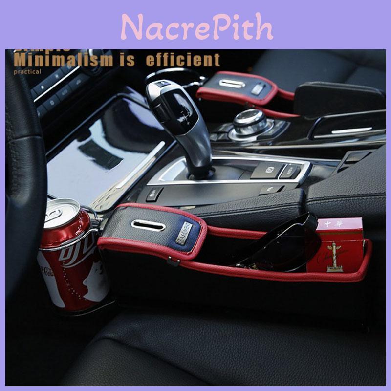 Elegant Black And Brown Car Seat Storage Box Practical Coin Collector And Holder