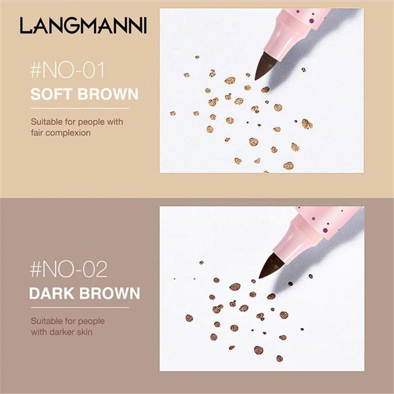 2-in-1 Natürlicher Simulations- Sommersprossen-Stempelstift Wasserdicht Langanhaltend Brauner Eyeliner Punkt Fleck Stift Gesicht Falsche Sommersprossen Eyeliner Stift Make-up
