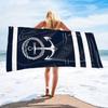 Vintage Nautischer Kompass Sommer Strandtuch Schnelltrocknend Sandfest Saugfähig Stranddecke Klassisches Maritimes Segler Design Handtuch
