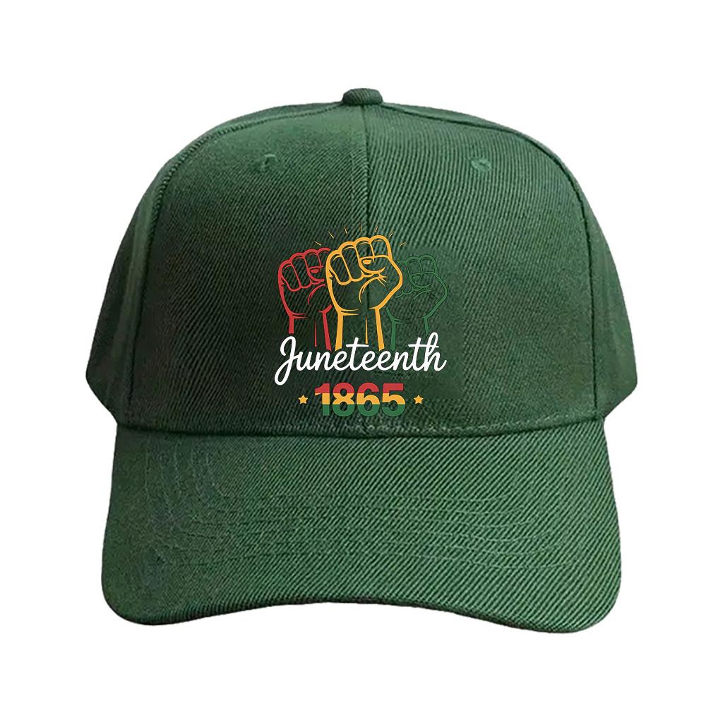 Juneteenth African American Unity Fist Summer Adult Peaked Hat Fashion Casual Adjustable Printed Baseball Caps Trucker Cap