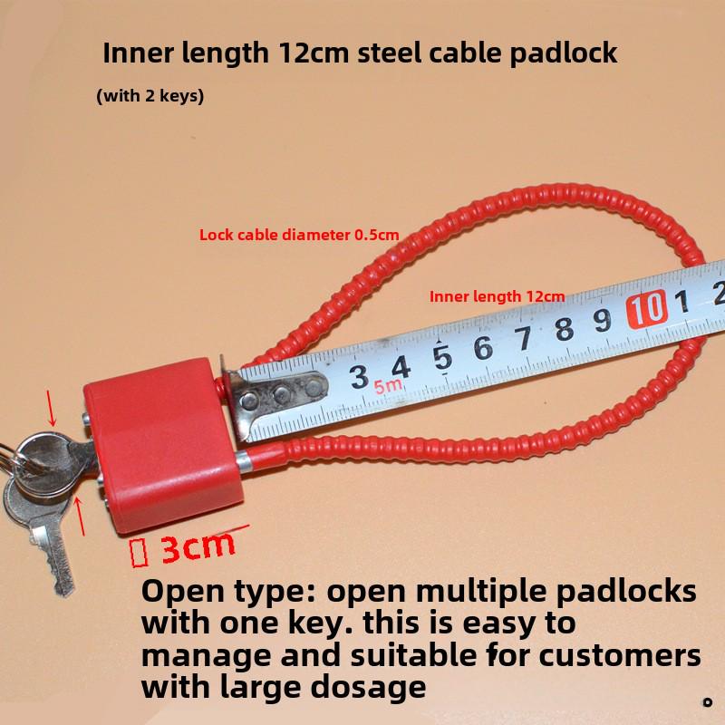 Extended Wire Rope Padlock for Cabinets – Anti-Theft Long Beam Lock