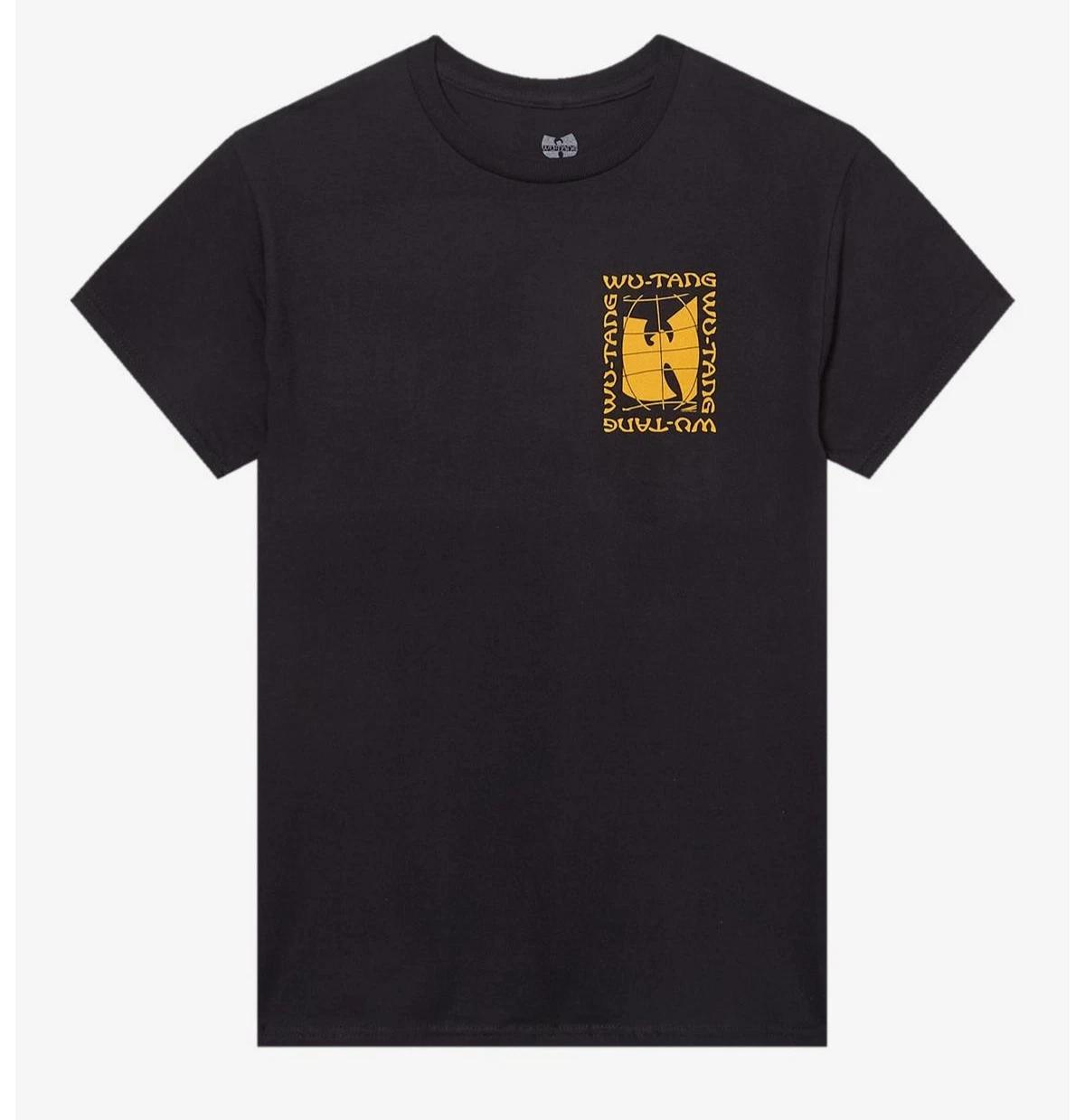 Wu-Tang Clan Globe Logo Two-Sided 100% Cotton T-shirt Mens Tees Top NEW 4XL