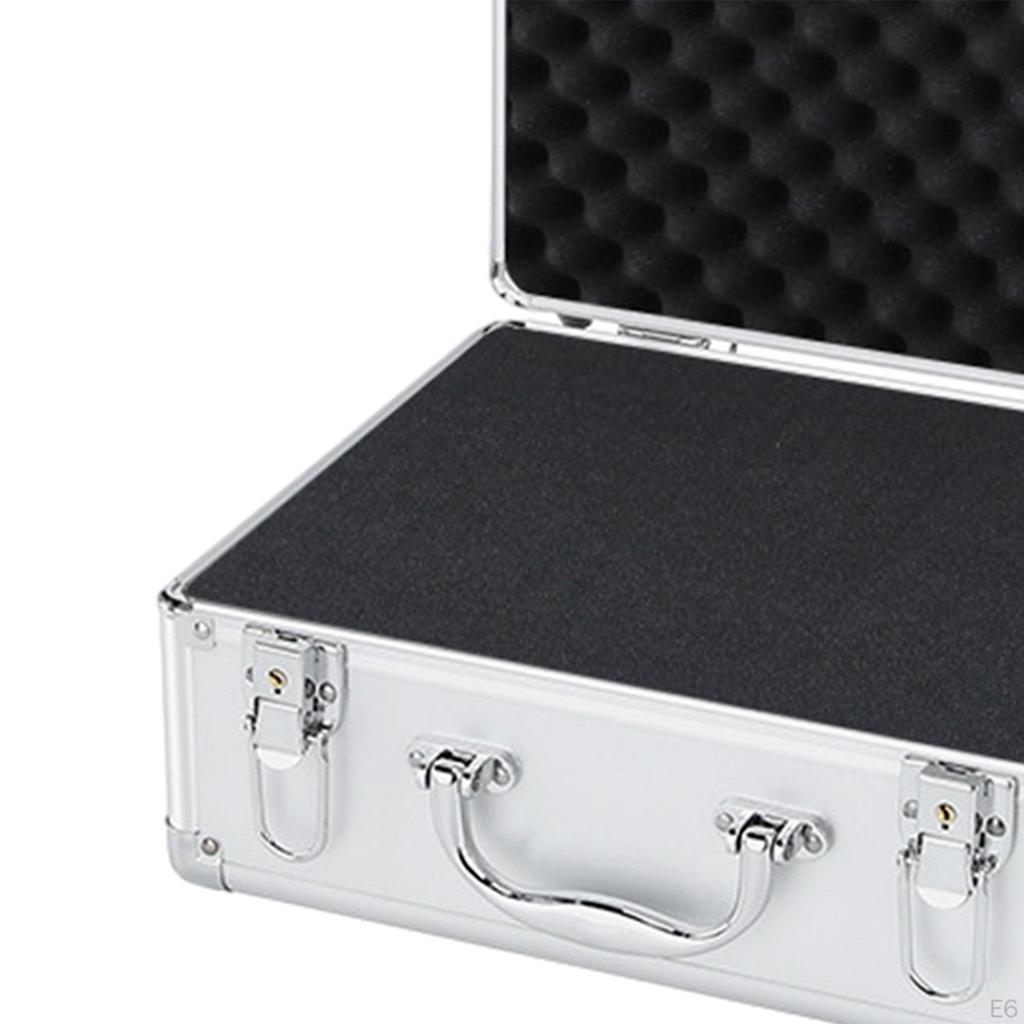 Aluminum Hard Carrying Case,Aluminum Case with Foam,Microphone Shockproof Case,Hard Shell