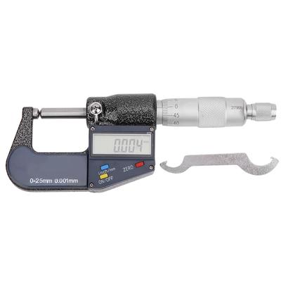 Micrometer Double Round Head Digital Stainless Steel 0?25mm Metric 0.001mm0.0005in
