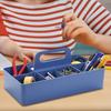 Mehrfach-Fächer-Aufbewahrungsbox mit Griff, Trennwand, Tischkorb, Kunststoff-Aufbewahrungsbox, Organizer für Badezimmer, Schüler, Schulbedarf