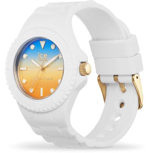 Set of two Ice Watch solar watches, Ice Generation, 38mm & 44mm, for men and women, in white and navy.