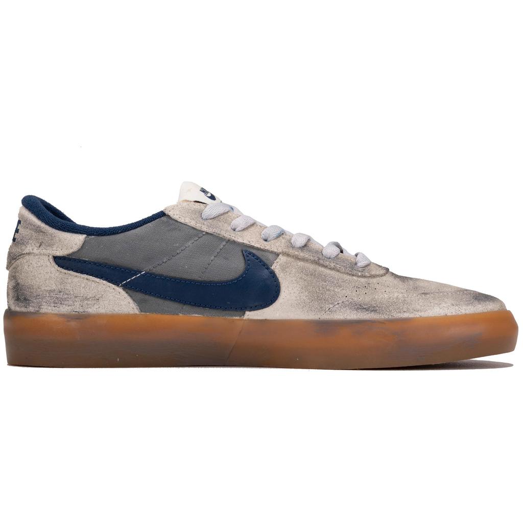 Nike Heritage Slip Resistant, Abrasion Resistant, Lightweight Low Top Skateboard Shoes Unisex Blue Gray CD5010-102(TeamF-)