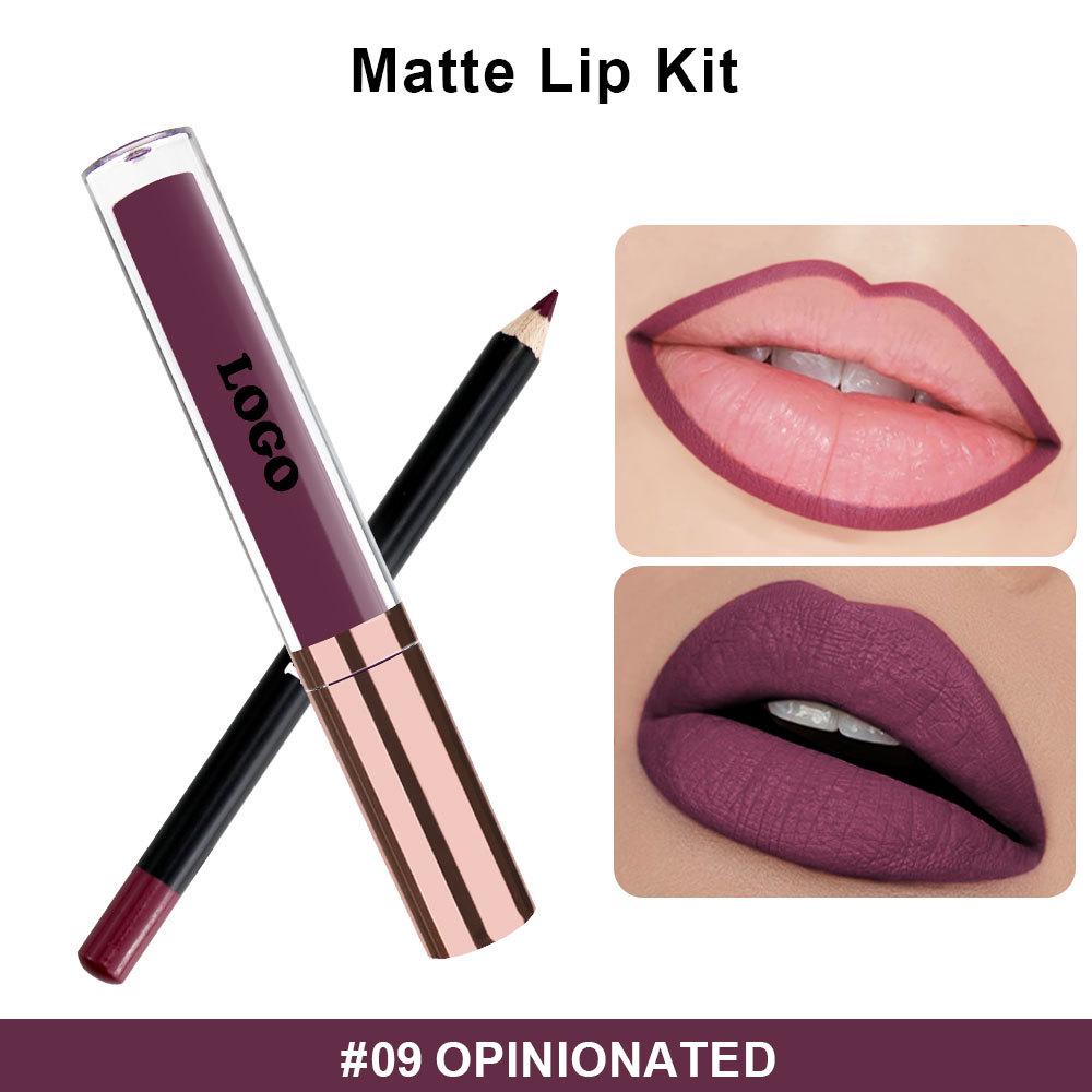 Waterproof Matte Lip Liner & Gloss Set: Long-Lasting, Non-Fading, Non-Stick