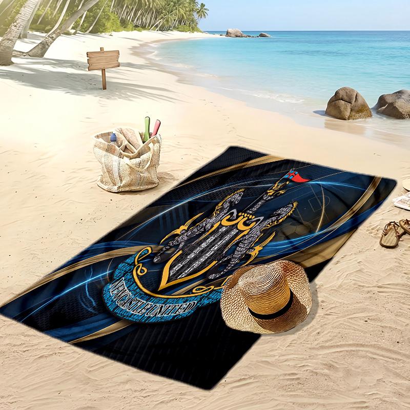 Newcastle United Football Print Beach Towel, Large Soft Quick Dry Towel for Beach Camping Swimming
