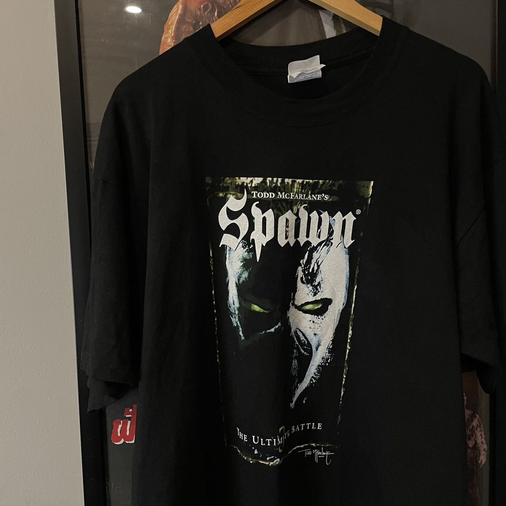 

Spawn Mcfarlane Movie 90s Shirt Gift For Fan Black Unisex Tshirt Reprint KH6898 Unisex T-Shirt XXXXL
