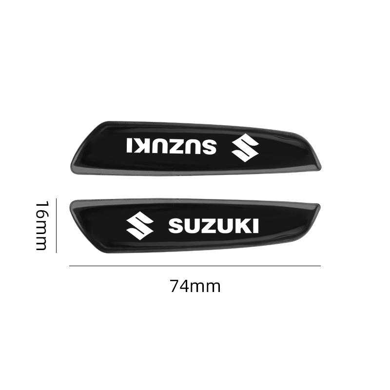 GMRT3 2PCS Car Fender Blade Decal Badge 3D Metal Car Body Protective Sticker For Suzuki JIMNY grand vitara sx4 swift Alto