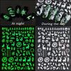 Decals Nail Art Slider Glow In The Dark 3D Luminous White Snowflakes Christmas Nail Sticker