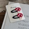 Cartoon Embroidery Children's Hairpin Cute Mushroom Girl Bangs Side Clip Hairpin Hair Clip Kids Hair Accessories Headwear