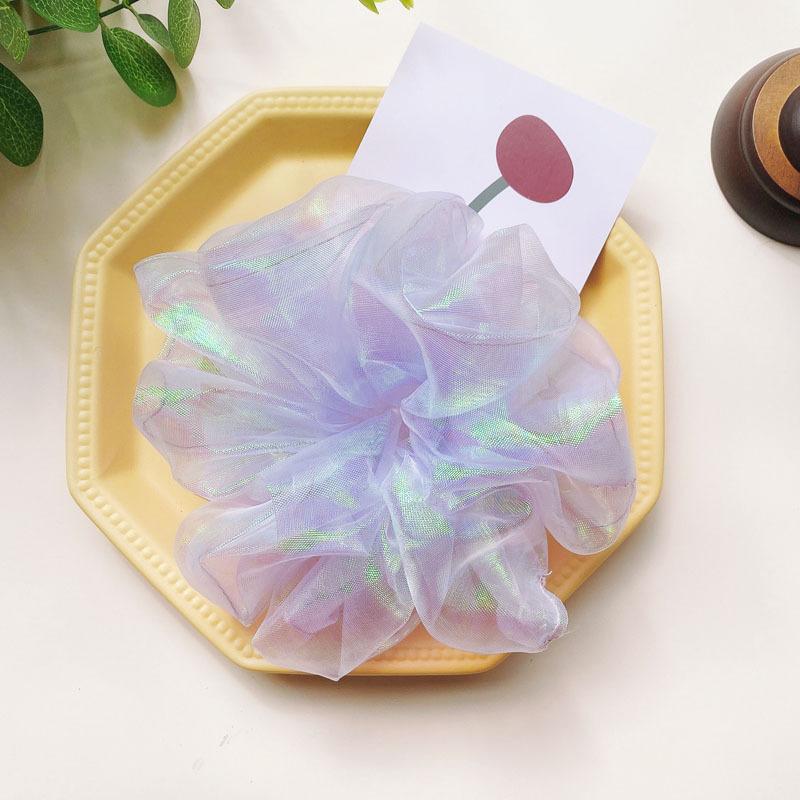 Mermaid Scrunchies Hair Ring Reflective Color Laser Hair Ties Rope Summer Women Ponytail Hair Accessories Girls Hairbands Gifts