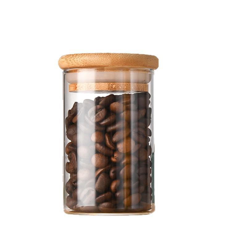 Glass Canister for Seasoning, Coffee Beans, and Tea - Transparent, Food-Grade, Airtight Storage Jar
