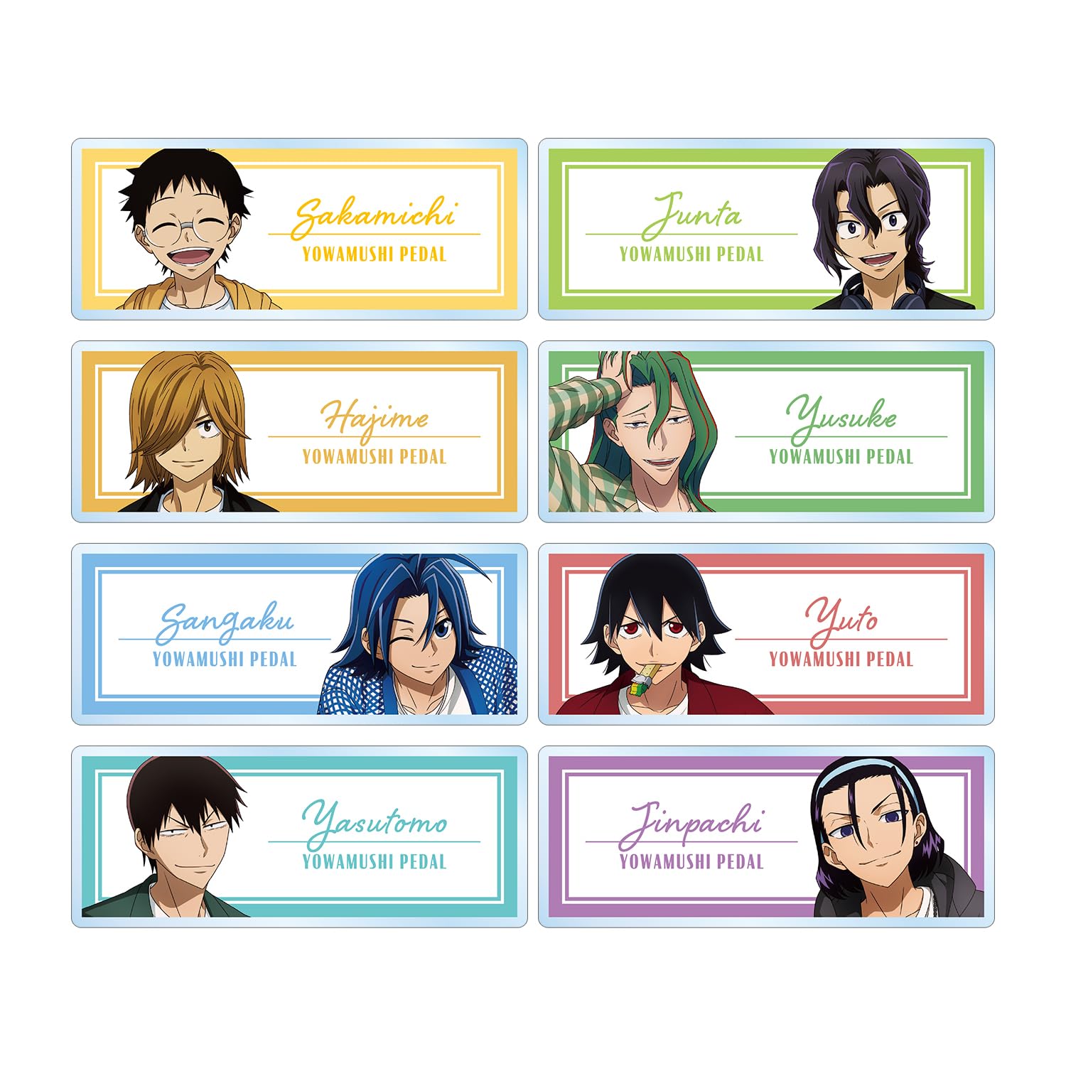 

Yowamushi Pedal LIMIT BREAK Original Illustration Casual Clothes x Road Bike Trading Acrylic Nameplates Box of 8 Ver.
