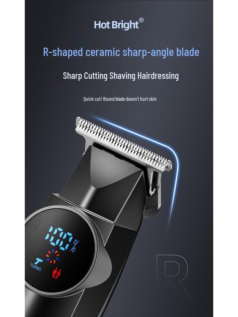 Waterproof Professional Hair Clipper: Quick Charge, Oil Head, Bald Head, Home Hairdressing Trimmer.