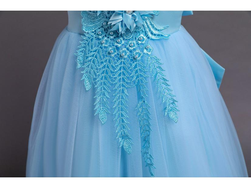 Νέο Καλοκαιρινό 2021 Πριγκιπικό Βραδινό Φόρεμα για Κορίτσια με Μακριά Ουρά