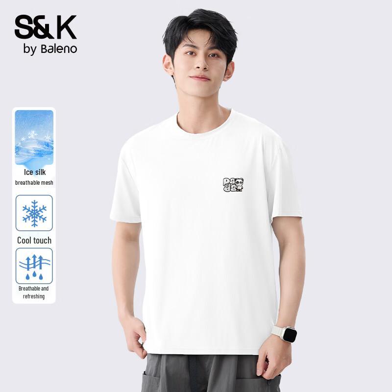 Baleno Men s S&K Ice Silk Cooling Quick Dry Printed T-Shirt 5XL