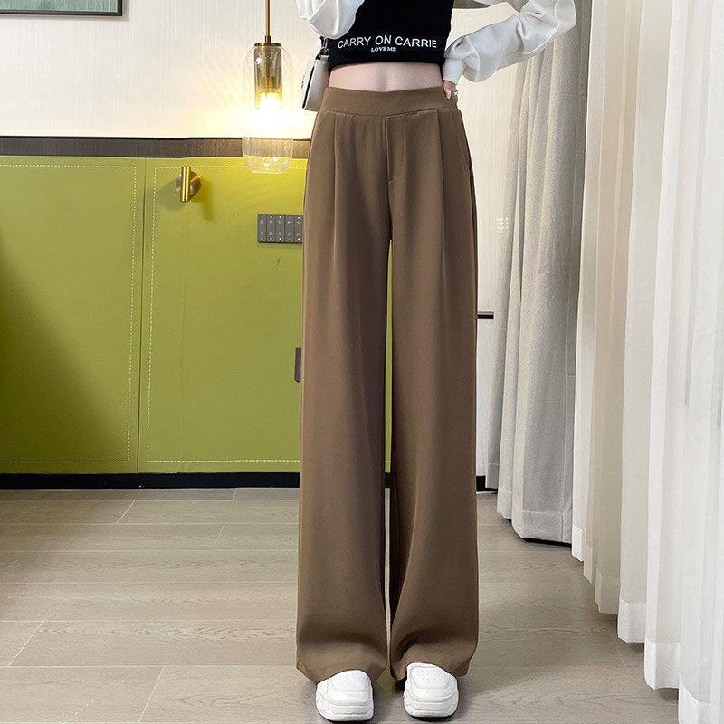 2026 Women's High-Waisted Spring Wide-Leg Suit Pants - Flattering, Casual, Loose, Straight-Leg