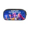 Kpop Demon Hunters Portable Pencil Pouch Nylon Storage Case For Kids And Teens
