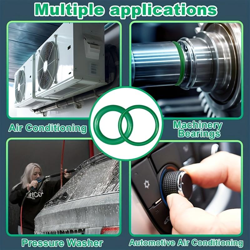 Kit de O-Rings para Ar Condicionado com 595 peças, 36 Tamanhos de Anéis O de Borracha de Vedação Conjunto Sortido para Compressor Automotivo A/C Reparo de Tubulação