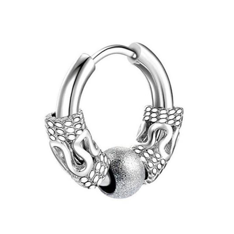 Stainless Steel Huggie Hoop Dangle Earrings Punk Hip Hop Vintage Feather Cross Spike Sword Triangle Drop Earrings for Men Wome