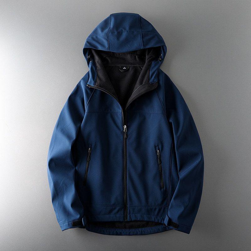 Label Cutting Winter Thicken Thermal Parka Soft Shell Jacket