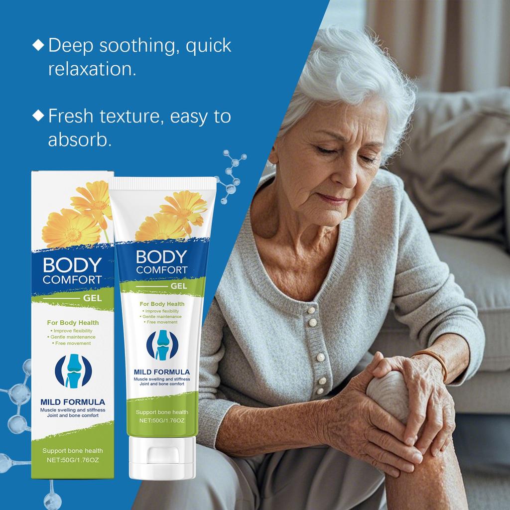 Body Care Gel, Relaxing And Refreshing For Muscles And Joints, Reducing Fatigue. Plant-based Massage Care Gel.