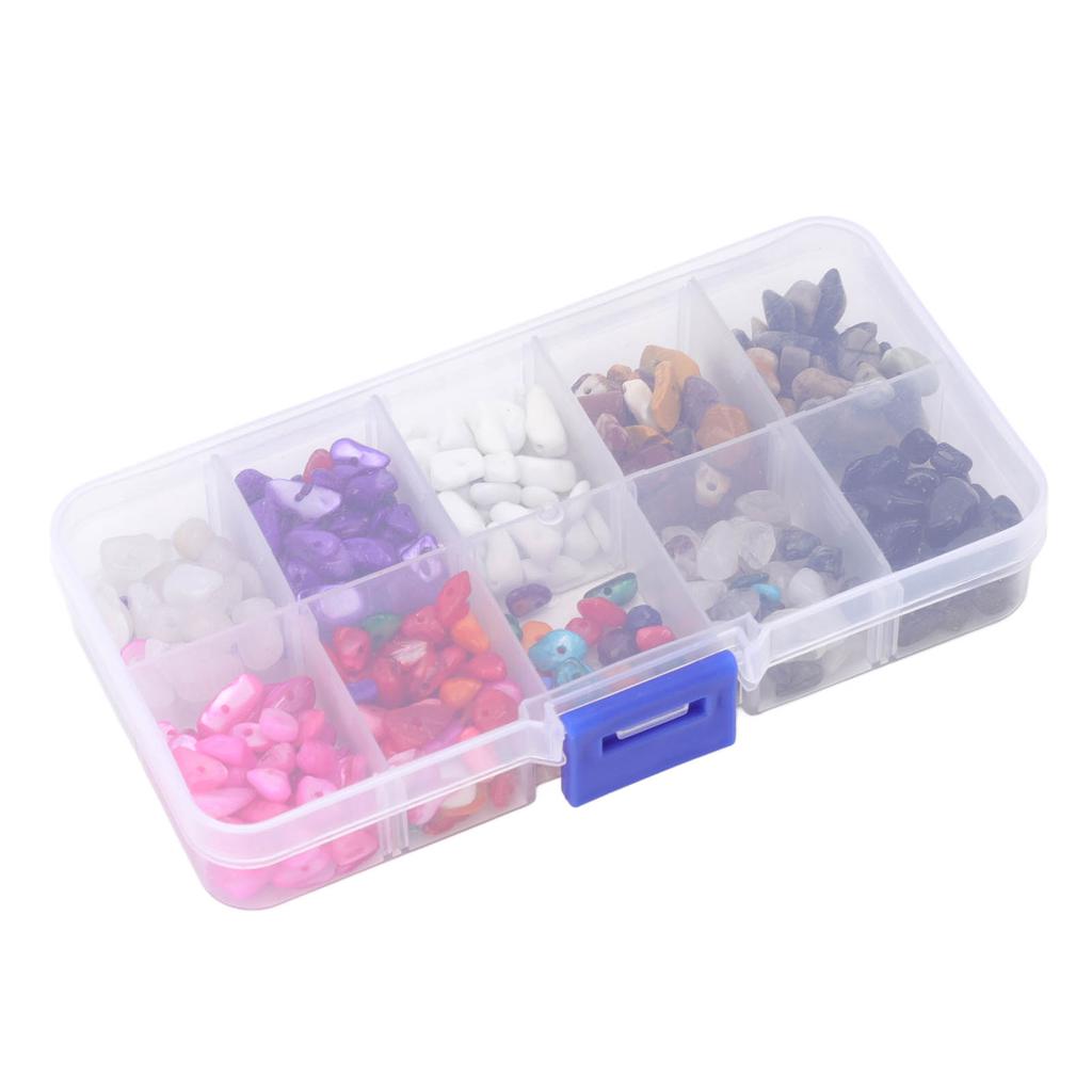 Chip Stone Beads Irregular Shape Multi Colors Toxic Free Crushed Beads with Box for DIY Jewelry Fish Tank Decor