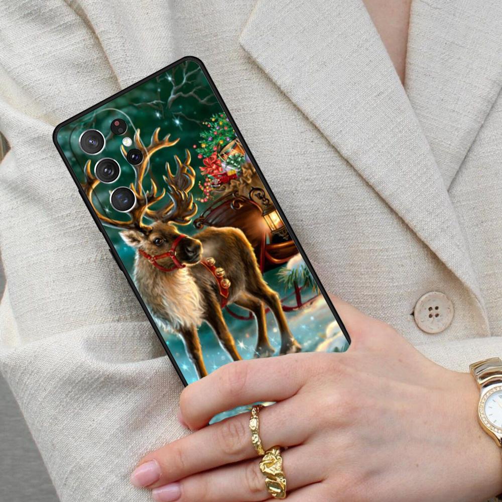 Reindeer Cell Phone Case for Samsung Galaxy S26 Ultra S25 S24 S23 S22 S21 S20 Note10 Cover