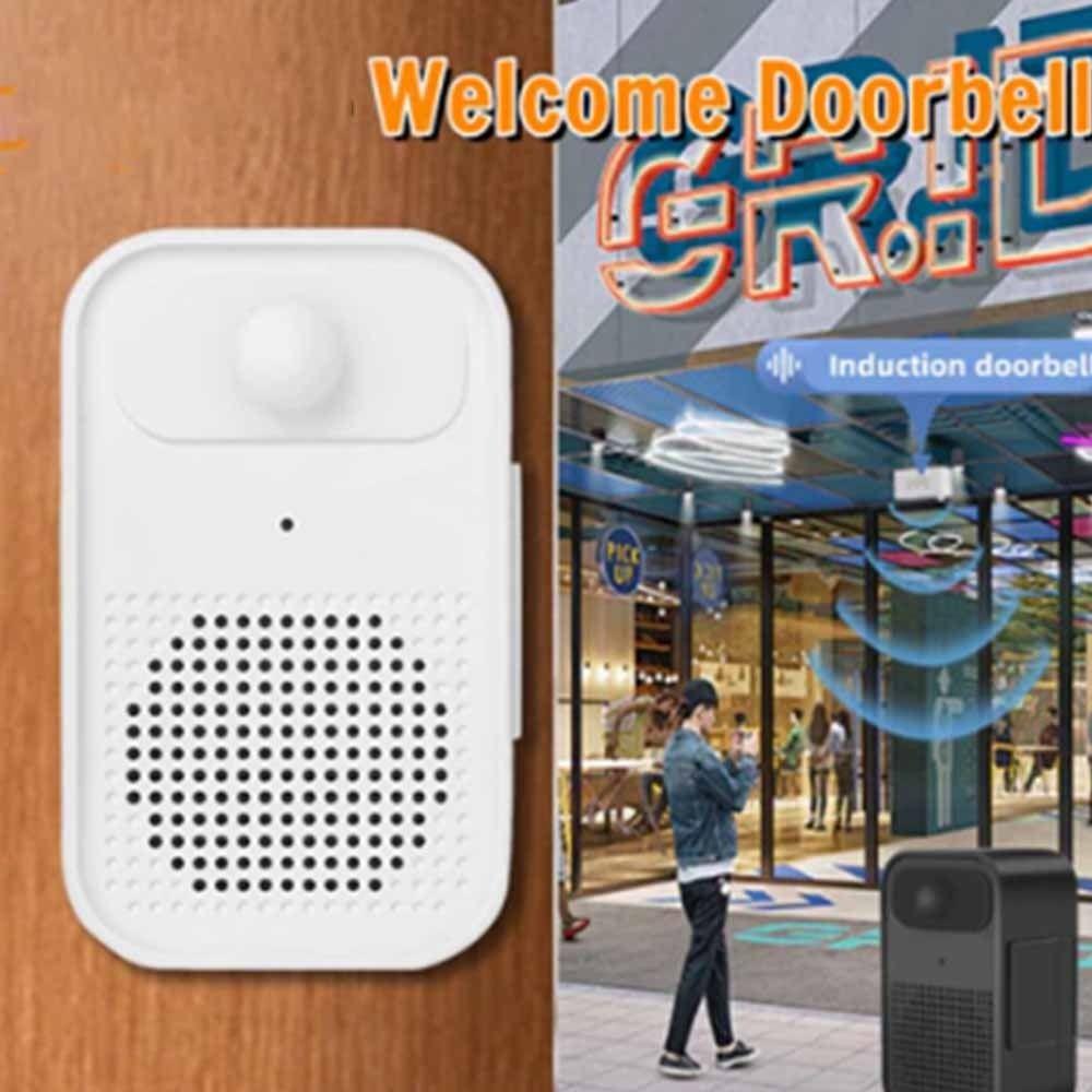 PIR Motion Detector Welcome Doorbell Recording Function Door Bell Chime  Supermarket Security