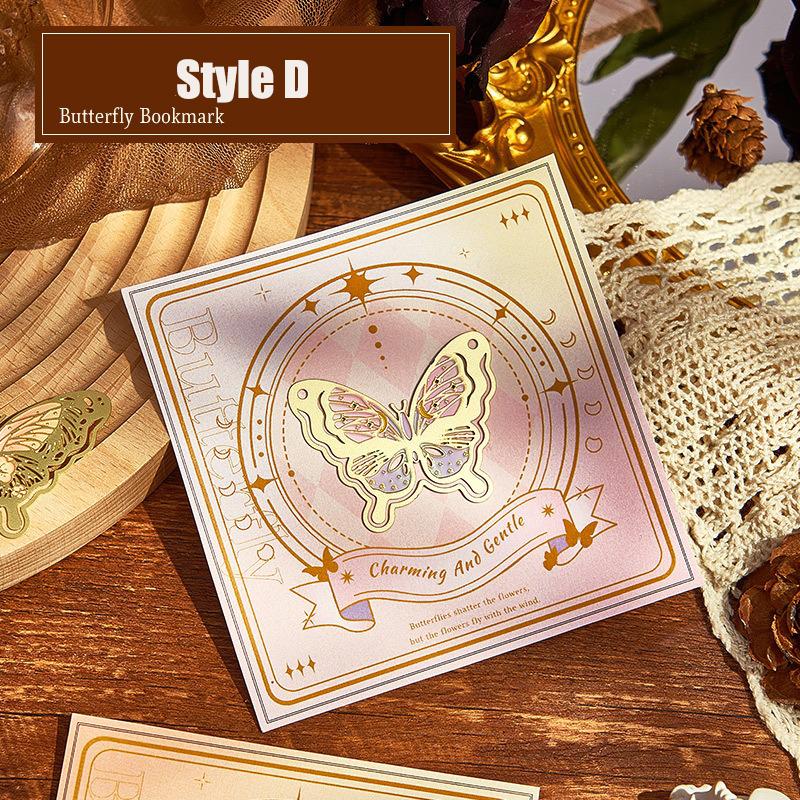 2024 Cute Butterfly Metal Bookmark Colorful Bronzing Bookmark With Chain Gifts For Book Lovers Readers Writers Friends Adults