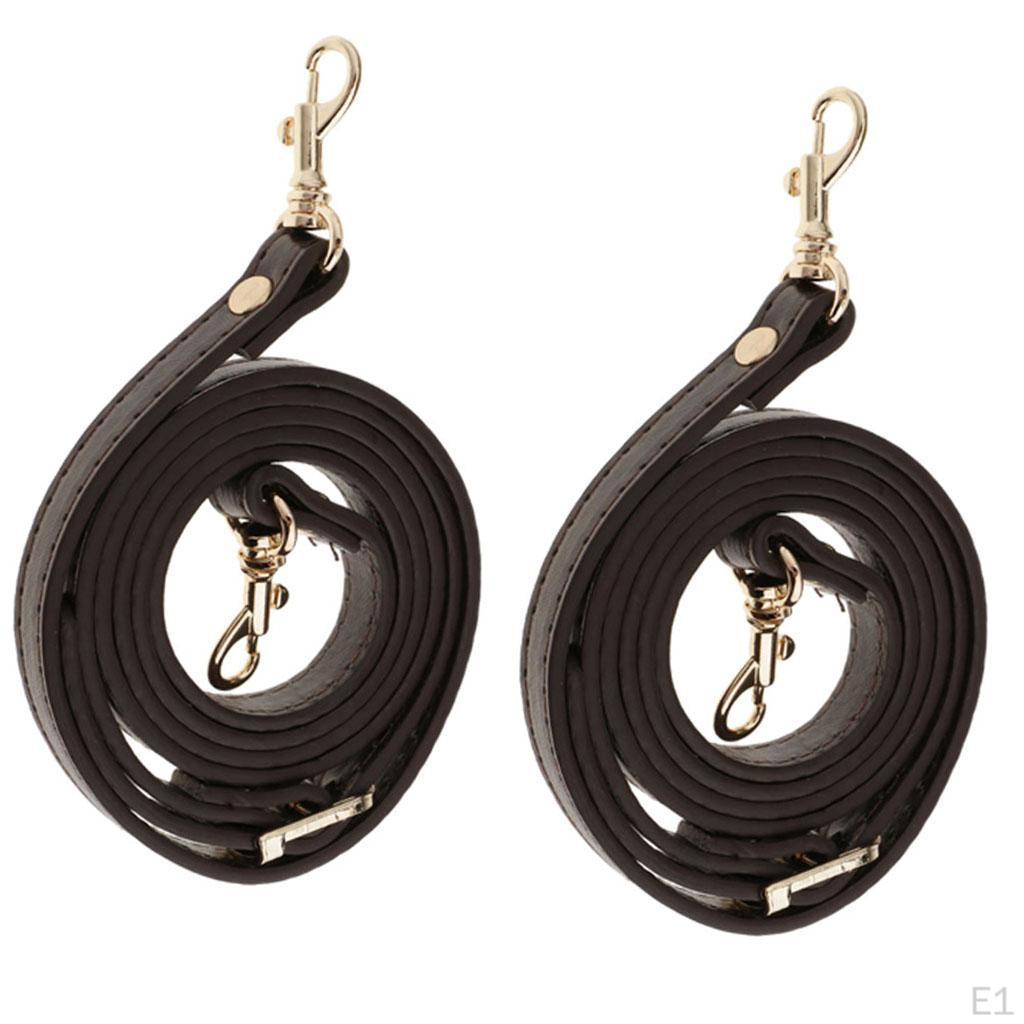 2 Stück Verstellbare Leder Handtaschen Gürtelriemen Griffe Taschenzubehör 1 Kaffee, Länge