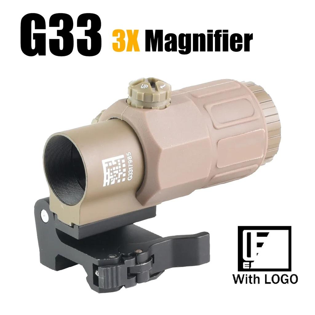 Eot**h G45 5X Magnifier Sight Scope G33 G43 3X Folding Side Flip Magnifiers Tactical Combo Hunting Amplify Adjustable Scopes
