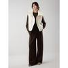 ELLE 2025 Winter French Drape Wide-Leg Trousers with Elastic Waist