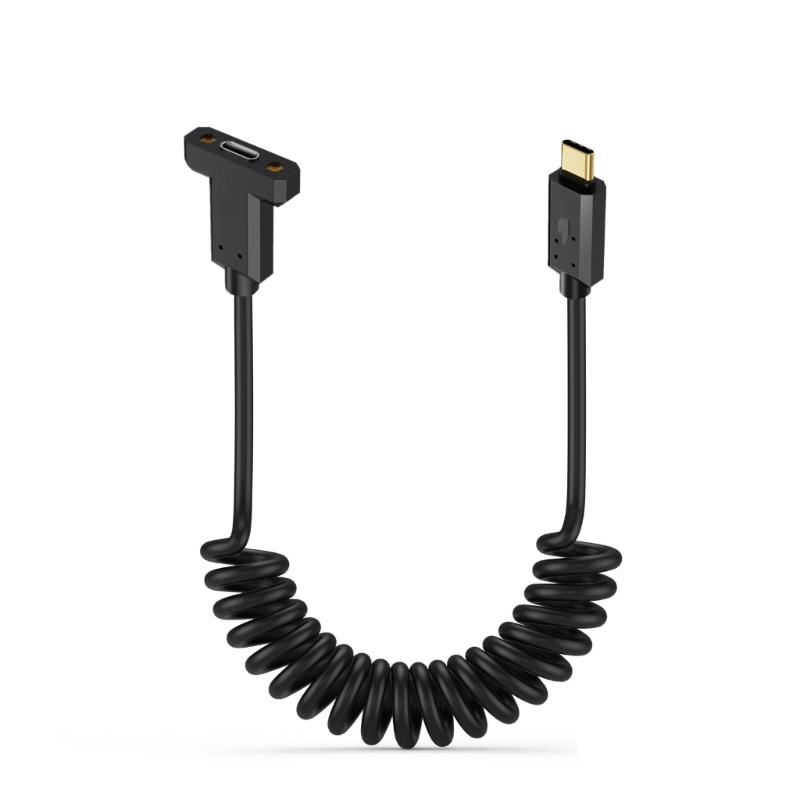

USB5 Type C Spring Loaded Cable 240W PD3 1 Charging 80Gbps Transfer Double 8K 16K Display