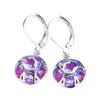 Fashion Women Faux Opal Round Soccer Dangle Leverback Earrings Jewelry Gift