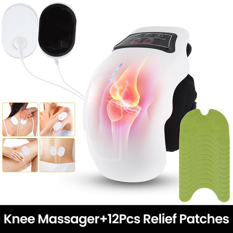 Electric Knee Massager with Infrared Heat and Vibration Knee Pain Relief for Relieve Joint Pain Stiffness Gift for Parents
