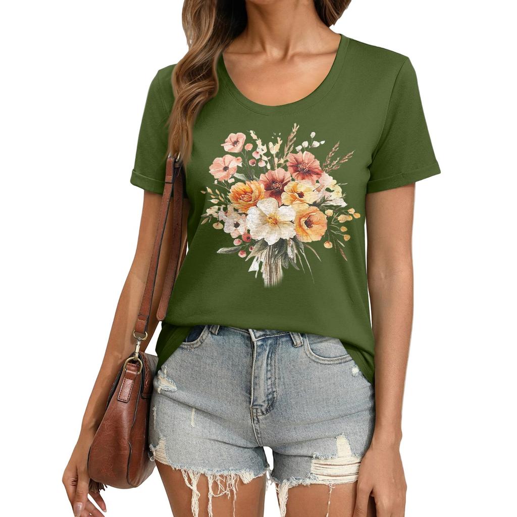 T Shirts Short Sleeve Tees For Women Fashion Tops Lightweight Soft Casual Summer Outfits Clothes